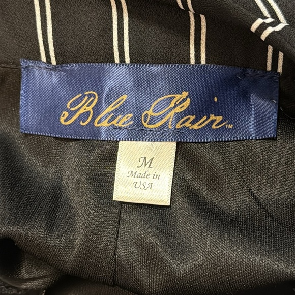 Blue Rain High Low Striped Wrap Lined Women’s M Polyester Midi Skirt Made in USA - Picture 7 of 8